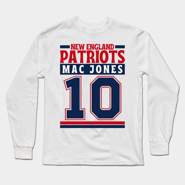 New England Patriots Mac Jones 10 Edition 3 Long Sleeve T-Shirt by Astronaut.co